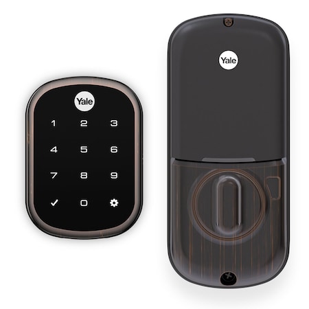 Yale Real Living Key Free Assure Touchscreen Deadbolt with ZigBee US10BP Oil Rubbed Bronze Permanent Finish YRD652HA210BP